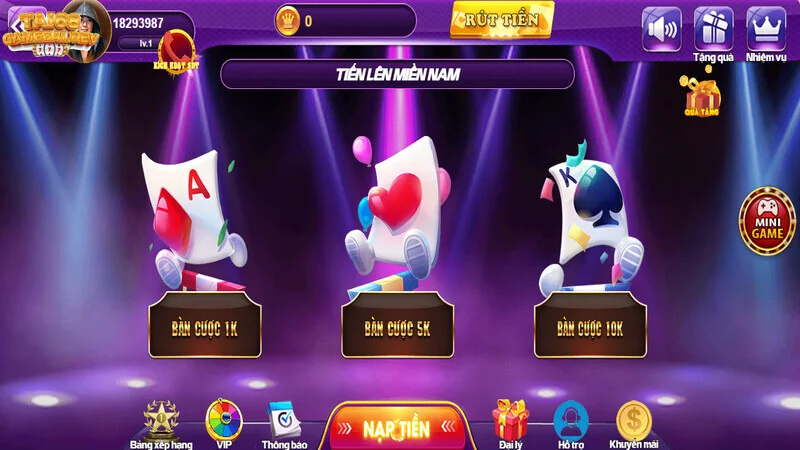 Điểm nổi bật của game bài Tiến Lên Miền Nam 68 Game Bài 