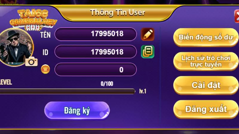 Sở hữu tài khoản tại 68 game bài cực nhanh chóng